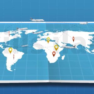 Flights on a 3D Map