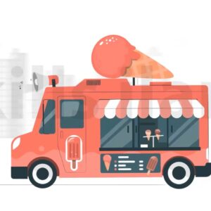 Red Ice Cream Van