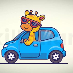 Car with Giraffe